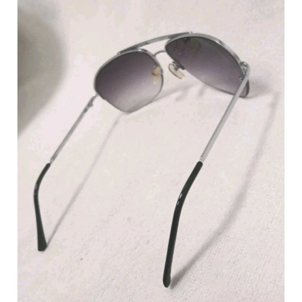 Steve Madden Aviator Sunglasses Purple Gradiant Frame S066 SLV Silver Full Rim‎